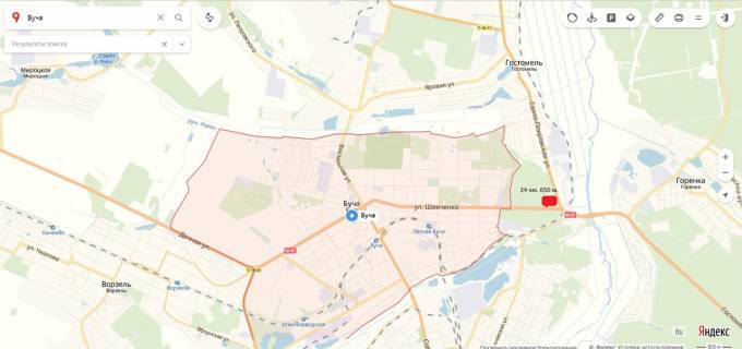 Білборд, Бігборд (Борд)  A у Бучі, 3х6  М-07 Киев-Буча-Ворзель-Ковель схема