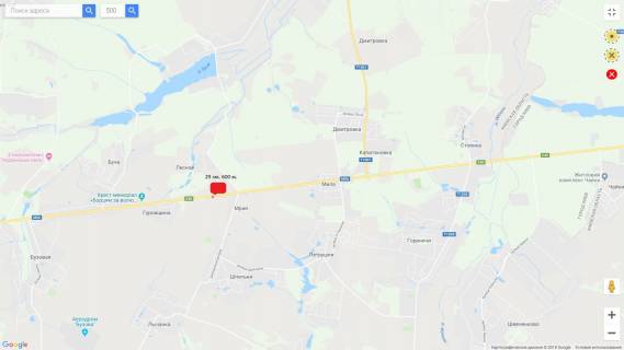 Билборд B в Київських трасах, 3х6  М-06 Житомир-Киев 29 км 600 м схема