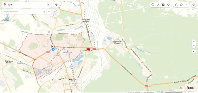 Билборд B в Буче, 3х6  М-07 Киев-Буча-Ворзель-Ковель 24 км. 800 м. (Б) схема