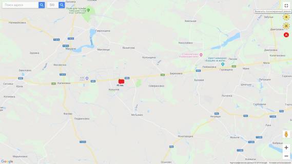 Billboard B in Kopiliv, 3х6  M-06 Kiev-Zitomir 45 km 000 m scheme