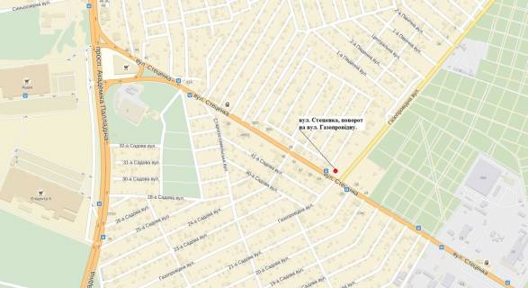 Билборд B в Киеве, 3х6  ул. Стеценко, 26 - ГМ Эпицентр и Ашан, на светофоре, схема