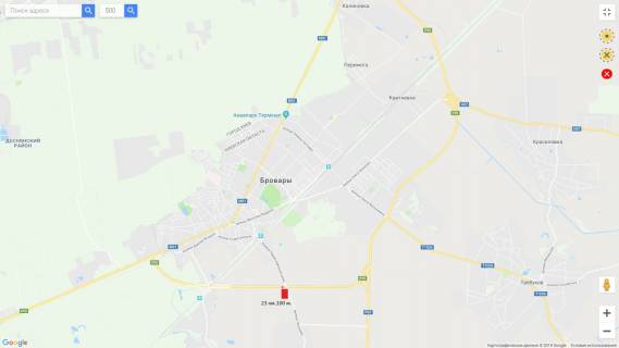 Билборд A в Бровары, 3х6  Бровары - окружная   23 .100 (А) схема