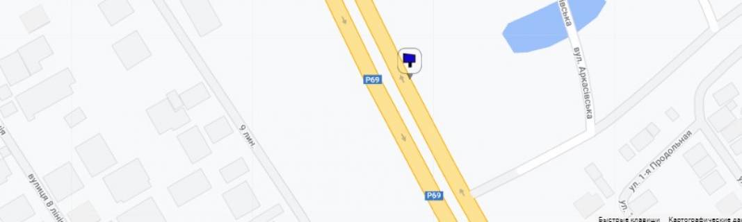 Билборд B в Киеве ул.Богатырская, 400 м. от поворота из г.Вышгорода (Б) схема