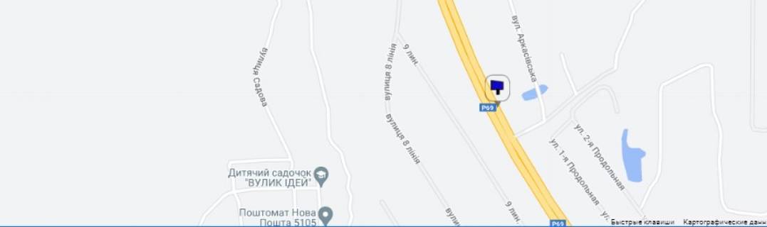 Билборд A в Киеве ул.Богатырская,за 400 метров перед поворотом на г.Вышгород (А) схема