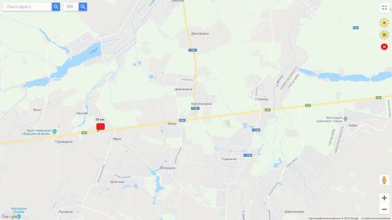 Билборд B на трассах Киевской области, 3х6  М-06 Житомир-Киев 29 км 000 м схема