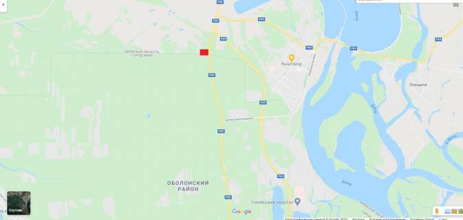 Billboard B in Vishgorod, 3х6  R-02 Kiev-Vysgorod-Ivankov 19 km.250 m. scheme