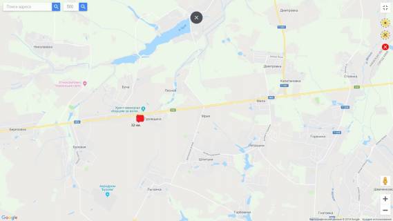 Billboard B in Lyubimivka, 3х6  M-06 Kiev-Zitomir 32 km 000 m scheme