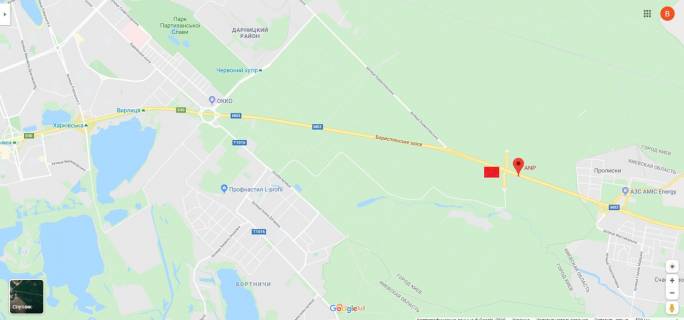 Білборд, Бігборд (Борд)  B у Києві, 3х6  Бориспольская трасса,въезд в Киев со стороны а.э.Борисполь, схема