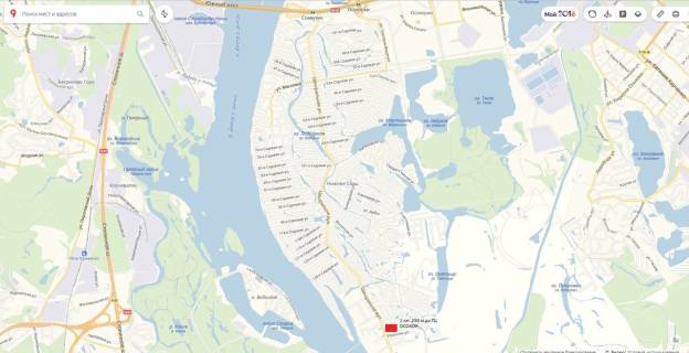 Билборд A в Киеве, 3х6  Осокорки,вул.Центральна,супермаркет Фора 1 . 250 (А) схема