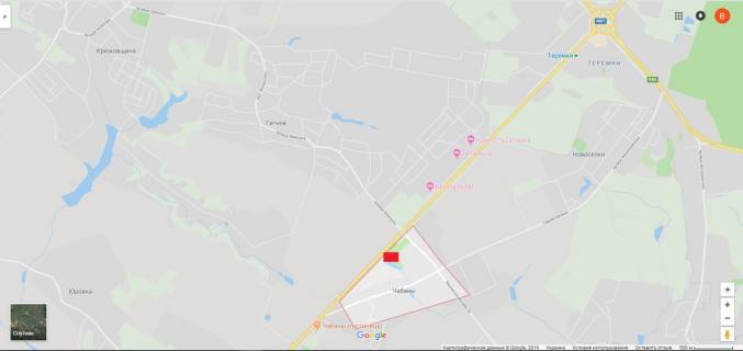 Билборд A в Киеве Бортничи,ул.Светлая  схема