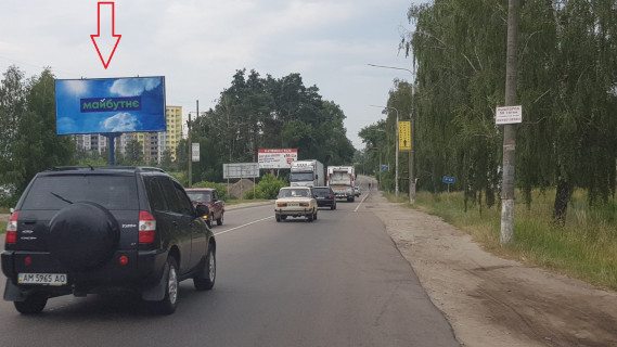 Билборд B в Вышгороде, 3х6  г.Вышгород,ул.Шолуденко,в направлении центра,ГЭС,Хотяновки (Б) фото 1