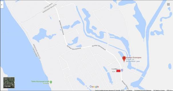 Билборд B в Киеве Бортничи,ул.Светлая  схема