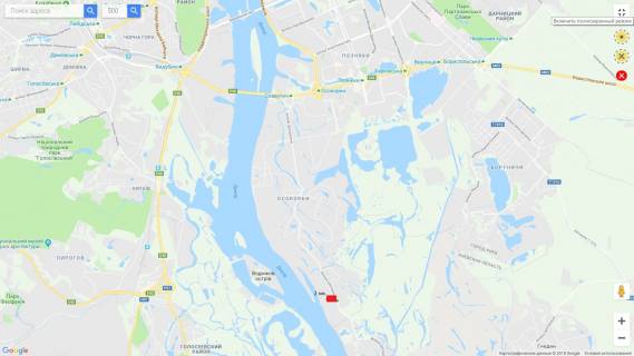 Билборд A в Киеве, 3х6  Осокорки, вул.Центральна навпроти вул. Сонячної, у напр. Золоче, Вишенки 2 км.(А) схема