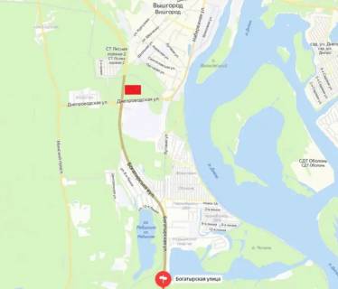 Билборд A в Киеве вул.Богатирська, за 100 м. після повороту на м. Вишгород, у напрямку Р-02 схема