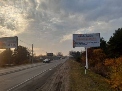 Билборд A в Киеве трасса Р-69 Киев-Вышгород-Десна-Чернигов, 500 м до развилки на с. Ровжи, направление в Киев фото 1