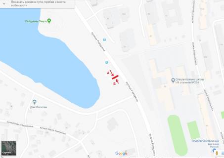 Билборд B в Киеве вул.Райдужна навпроти буд.№53 схема