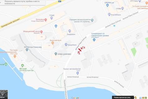 Билборд A в Киеве вул. Раїси Окіпной, 11\1 схема