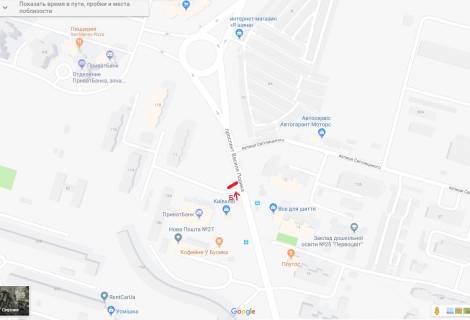 Билборд B в Киеве, 3х6  пр.В.Порика,11 схема