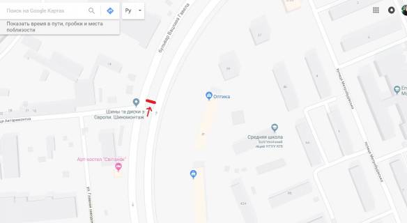 Билборд A в Киеве, 3х6  просп. академіка Палладіна / вул. Генерала Наумова по направленню до м. Академмістечко   схема