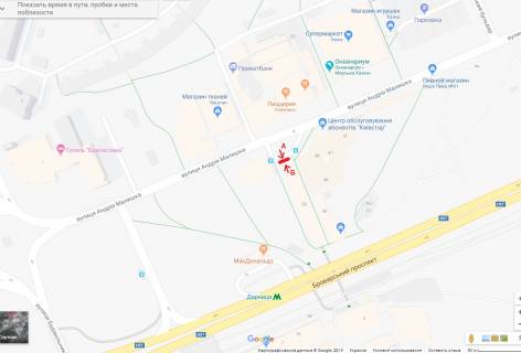 Билборд  в Киеве вул. Малишка, біля виходу зі ст.м. «Дарниця» до «Дитячого Світу»  схема