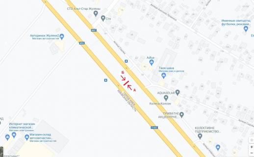 Білборд, Бігборд (Борд)  A у Києві, 3х6  Кільцева дорога на розподільчій смузі перед розворотом, напроти вулиця Садова , по направленню від Одеської прощі   схема