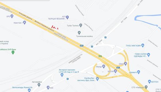 Billboard A in Kyiv st. Romena Rolana /Akuba Kolosa kil'ceva rozv'azka  NOVIJ SIT scheme