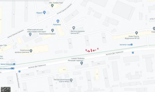 Billboard A in Kyiv Brest-Litovs'ke sos. Ukrcastotnaglad  NOVIJ SIT scheme