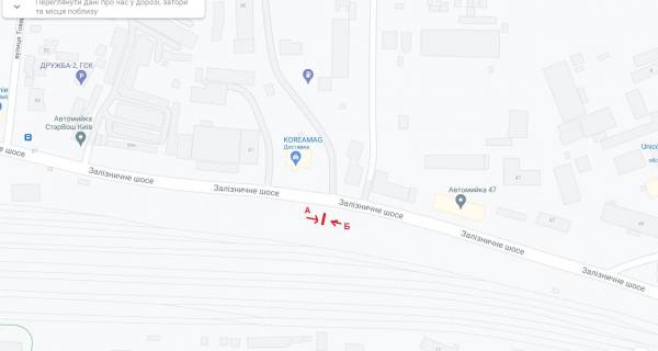 Билборд B в Киеве, 3х6  Залізничне шосе, 45 НОВИЙ ЩИТ  схема