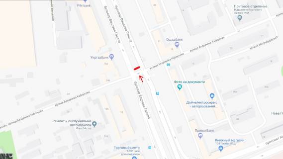 Призма A в Киеве бульвар Лепсе, 51, розподільча смуга (Вацлава Гавела) - 263686 схема