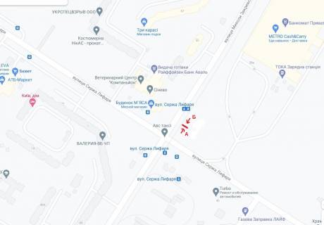 Призма A в Киеве вул.Закревського/вул. СабуроваНЕЗАБАРОМ ВСТАНОВЛЕННЯ  - 331323 схема