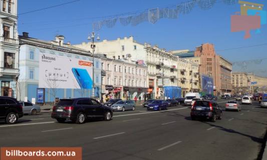 Брендмауер, Брандмауер, Брандмауэр A у Києві Крещатик ул. 48 (площадь рекламы 104 кв.м) Фото 1