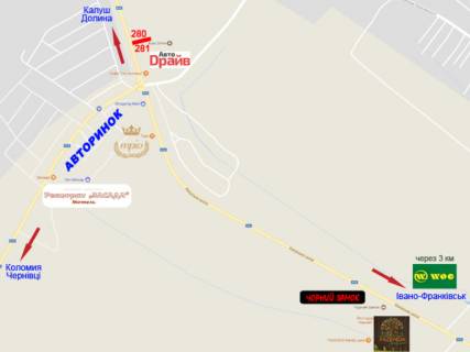 Билборд  в Ивано-Франковске, 3х6  H-10 схема
