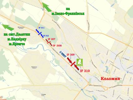 Билборд A в Коломые, 3x6  Коломия-Шепарівці- Карпатська виїзд (А) схема