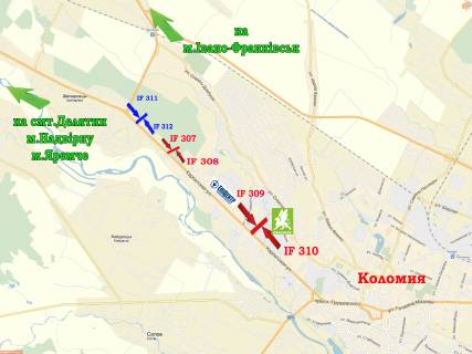 Билборд A в Надворной, 3x6  Надвірна( центр парк правий) схема