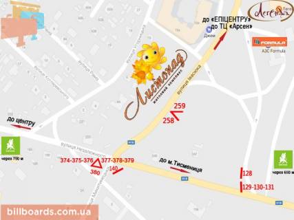 Билборд B в Ивано-Франковске, 3х6  Тисменицька, Микитинецька схема
