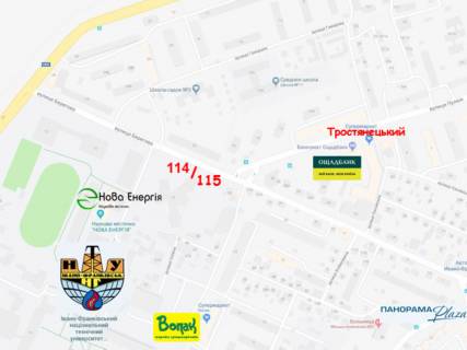 Билборд  в Ивано-Франковске, 3х6  Набережна, Берегова (Конєва) схема