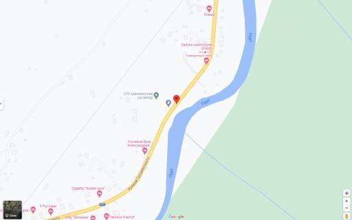 Билборд A в Микуличине, 3х6  Микуличин, траса Н-09 Мукачево-Львів, АЗС УкрНафта, напрямок руху на Буковель ст. А схема