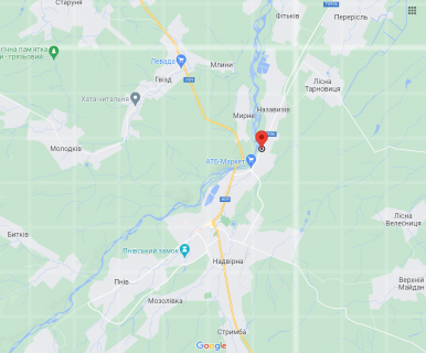 Билборд A в Надворной, 3х6  вулиця Грушевського, Назавизів, Івано-Франківська область Назавизів (зупинка) ст.А схема