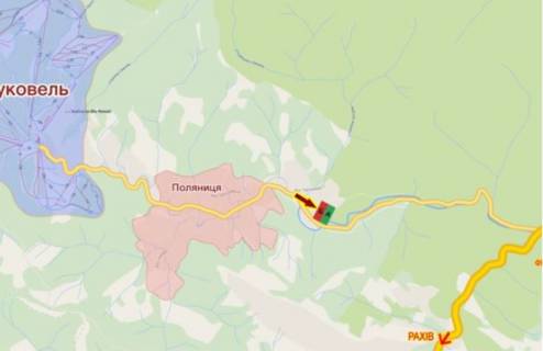 Билборд  в Ивано-Франковске, 3х6  село Поляниця схема