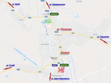 Білборд, Бігборд (Борд)   у Івано-Франківську, 3х6  траса ( автошлях Н-09) схема