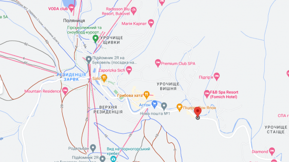 Білборд, Бігборд (Борд)  A у , , 3х6  Буковель Поляниця (навпроти кафе РА) ст.А схема