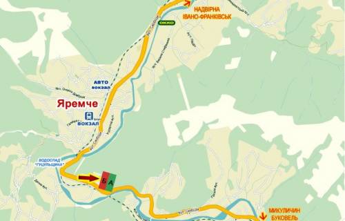 Билборд B в Яремче, 3х6  Яремче, вул.Свободи,258 ст. Б схема