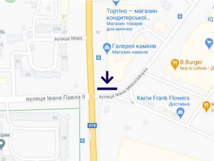Билборд  в Ивано-Франковске, 3х6  Миколайчука схема