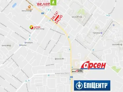 Билборд B в Ивано-Франковске, 3х6  Вовчинецька (Гагаріна), Івасюка верх, поруч МАЛЯРНИЙ ДІМ, від ТЦ 555-Велес, МЕТРО, автосалон ТОЙОТА і АЗС ОККО до ТЦ Арсен і Епіцентр схема