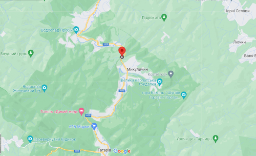 Билборд  в Ивано-Франковске, 3х6  вулиця Грушевського, Яремче, Івано-Франківська область схема