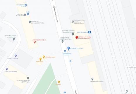 Билборд A в Ивано-Франковске, 3х6  вул. Привокзальна, 1(Вокзал), з сторони вул. Залізнична, ст. А схема