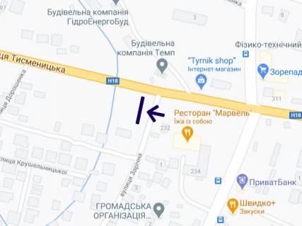 Билборд B в Никитинцах, 3х6  Тисменецька-232 вїзд ст Б низ схема