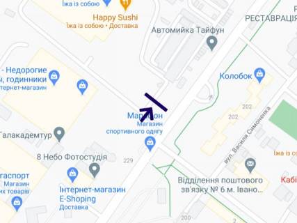 Билборд B в Ивано-Франковске, 3х6  Вовчинецька (Гагаріна) 229 Метро ст Б низ схема