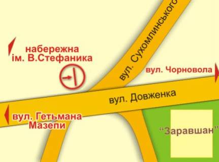 Билборд B в Ивано-Франковске, 3х6  Довженка схема