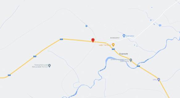 Билборд A в Боднаріві, 3х6  траса Н 10 Івано-Франківській - Калуш схема